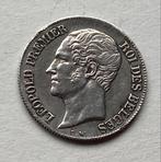 België 20 centimes 1852 Leopold 1ste zilveren overste, Postzegels en Munten, Munten | België, Zilver, Zilver