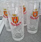 4 bierglazen Mai Bock, Verzamelen, Glas en Drinkglazen, Ophalen, Zo goed als nieuw, Bierglas