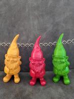 3 figurines Stoobz, lutins, 10 cm, jaunes, vertes et rouges, Collections, Comme neuf, Enlèvement