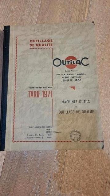 OUTILAC 1971 industriële catalogus — Gereedschapsmachines en beschikbaar voor biedingen