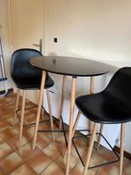 Ronde hoge tafel met twee stoelen, Huis en Inrichting, Tafels | Statafels, Ophalen, Gebruikt