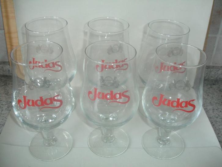 Bierglas Judas, 33cl, brij. Alken - Maes, Verzamelen, Biermerken, Zo goed als nieuw, Glas of Glazen, Overige merken, Ophalen of Verzenden