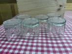 6 BP lage glazen, Verzamelen, Glas en Drinkglazen, Ophalen, Zo goed als nieuw