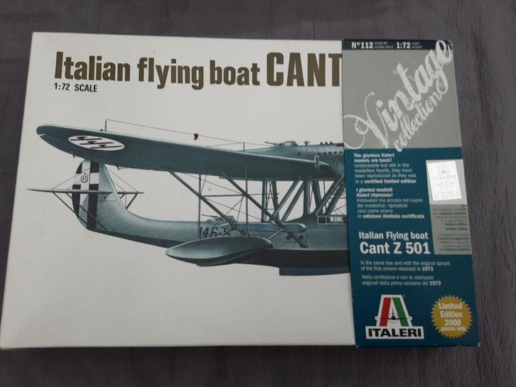 ITALERI 1/72 Italiaanse vliegboot CANT Z 501 vliegtuigmodel, Hobby en Vrije tijd, Modelbouw | Vliegtuigen en Helikopters, Vliegtuig