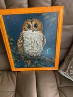 Handwerk halve kruisjessteek uil, Hobby en Vrije tijd, Borduren en Borduurmachines, Ophalen of Verzenden, Zo goed als nieuw, Handborduren