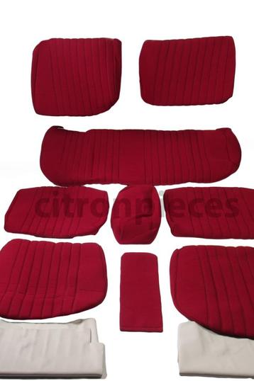 ID/DS Bekledingset rode stof Pallas 69 Citroën ID / DS beschikbaar voor biedingen