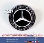 Mercedes AMG MOTORKAP LOGO ZWART BADGE EMBLEEM W204 W205 W21, Nieuw, Ophalen of Verzenden, Mercedes-Benz
