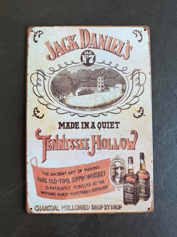 Jack Daniel’s Aluminium Reclamebord – 30x20 cm, Maison & Meubles, Accessoires pour la Maison | Décorations murale, Neuf, Enlèvement