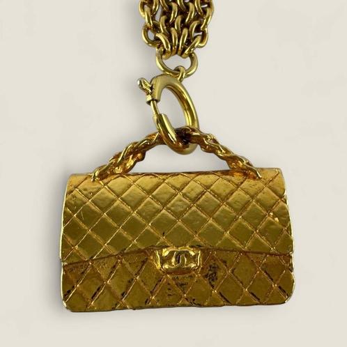 Chanel vintage classic flap ketting authentiek, Handtassen en Accessoires, Kettingen, Gebruikt, Overige materialen, Goud, Ophalen of Verzenden