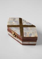 Coffret vintage en perles et laiton, Enlèvement ou Envoi