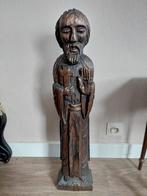 Religieus houten beeld 71 cm., Antiek en Kunst, Ophalen