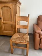 Stoelen hout met rieten zitting, Huis en Inrichting, Ophalen, Gebruikt, Bruin, Landelijk