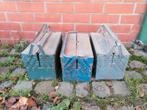 3 vintage metalen uitklapbare gereedschapskisten, Doe-het-zelf en Bouw, Ophalen