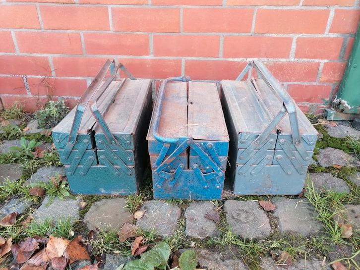 3 boîtes de travail en métal, Bricolage & Construction, Outillage | Outillage à main, Enlèvement