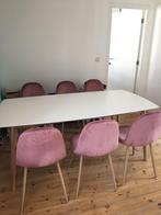 6 velvet pink stoelen Maisons du Monde, Huis en Inrichting, Vijf, Zes of meer stoelen, Zo goed als nieuw, Ophalen, Overige kleuren