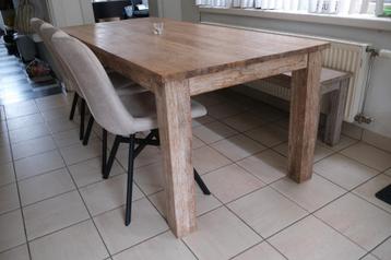 Massief eiken keukentafel "William Winston Collection"  beschikbaar voor biedingen