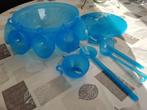 NIEUW Punch bowl + 6 tasjes + lepels, Huis en Inrichting, Ophalen of Verzenden, Nieuw, Overige materialen, Overige typen