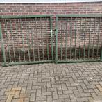 heras poort 3 m br, Tuin en Terras, Tuinhekken en Hekwerk, Ophalen, Gebruikt, IJzer, Spijlenhekwerk