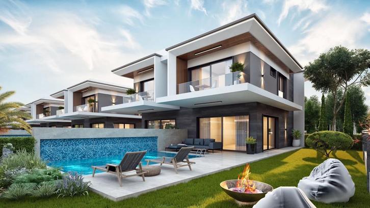 Kuşadası Davutlar – Villa duplex 3+1.chambres à vendre, Immo, Buitenland, Turkije, Woonhuis, Stad
