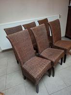 6 Rieten Stoelen, Huis en Inrichting, Stoelen, Ophalen, Gebruikt