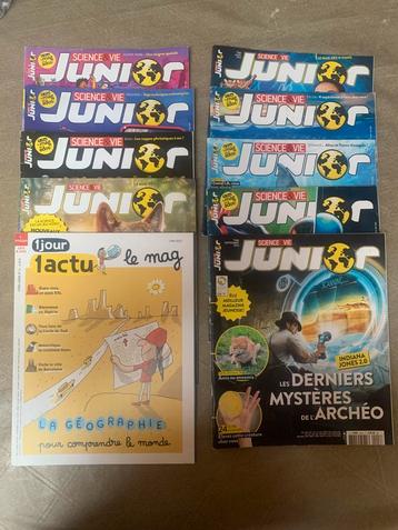 Lot de 9 magazines Science & Vie Junior + 1jour1actu - beschikbaar voor biedingen