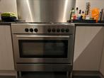 5 pits inox vrijstaand gasfornuis met oven 90 cm, Elektronische apparatuur, Fornuizen, Ophalen, Gebruikt, 60 cm of meer, Gas