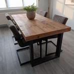 Eettafel in steigerhout, Huis en Inrichting, Tafels | Eettafels, Ophalen, Zo goed als nieuw