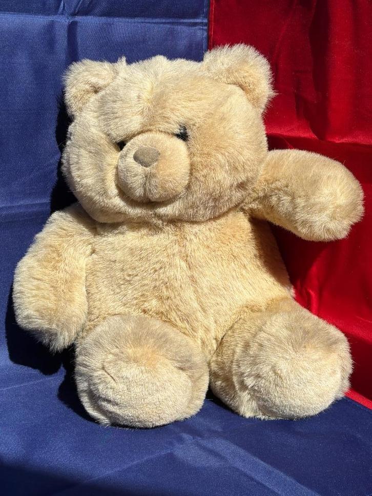 Beer lichtbruin knuffelzacht en stevig postuur BIBIB, Kinderen en Baby's, Speelgoed | Knuffels en Pluche, Zo goed als nieuw, Beer