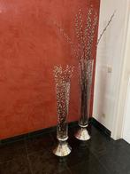 2 mooie grote glazen vazen, Huis en Inrichting, Woonaccessoires | Vazen, Ophalen, Zo goed als nieuw, Glas, 75 cm of meer