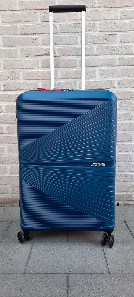 Samsonite Flux spinner 75/28 navy blue 108/121l 3,9 kg, Handtassen en Accessoires, Koffers, Gebruikt, Slot, Ophalen