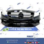 W176 A45 AMG FACELIFT VOORBUMPER ZWART COMPLEET AERO PAKKET, Gebruikt, Voor, Mercedes-Benz, Ophalen of Verzenden