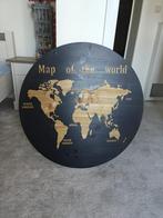 Houten wereldkaart, Huis en Inrichting, Woonaccessoires | Wanddecoraties, Ophalen, Nieuw