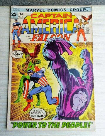 Captain america 143 power to the people 1e druk 1971  beschikbaar voor biedingen