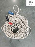 Set witte elektriciteitskabels, schuko 16A-verlenging, Doe-het-zelf en Bouw, Ophalen of Verzenden, Gebruikt, Kabel of Snoer