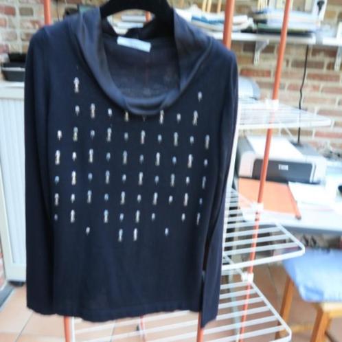 Pulleke donkerblauw wol zijde strass Blumarine mt 36 (it40), Kleding | Dames, Truien en Vesten, Zo goed als nieuw, Maat 36 (S)