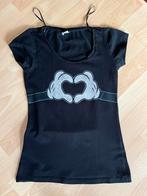 Swart t-shirt Mickey Mouse nieuwstaat maat S, Ophalen of Verzenden, Zo goed als nieuw, Maat 36 (S), Zwart