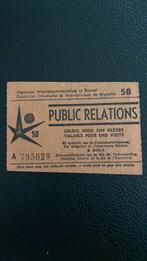 Billet d'entrée pour l'Exposition universelle de 1958, Collections, Enlèvement ou Envoi