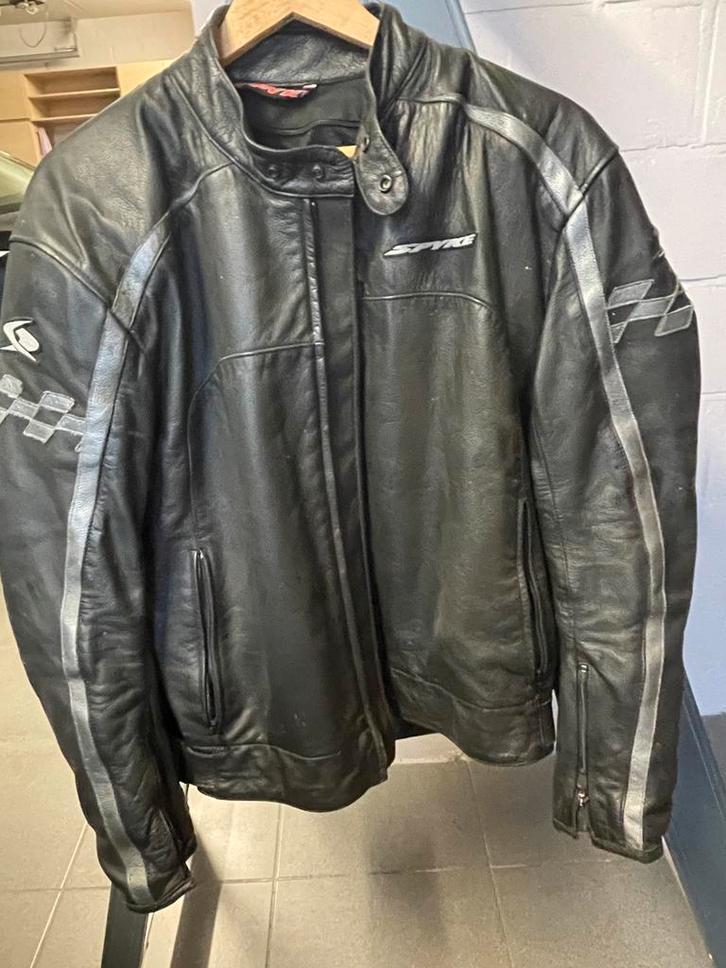Spyke leren motor jas - maat 54 en gepaste broek maat 50, Motoren, Kleding | Motorkleding, Jas | leer, Ophalen of Verzenden