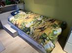 Stevig kinderbed met superveel opbergruimte, Enlèvement, Blanc, Bois