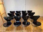 12 x Fritz Hansen vlinderstoel zwart hoogglans Arne Jacobsen, Ophalen, Design klassieker, Zwart, Zo goed als nieuw
