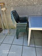 Tuinstoelen plus tafel, Tuin en Terras, Ophalen, Gebruikt, Kunststof, Stapelbaar