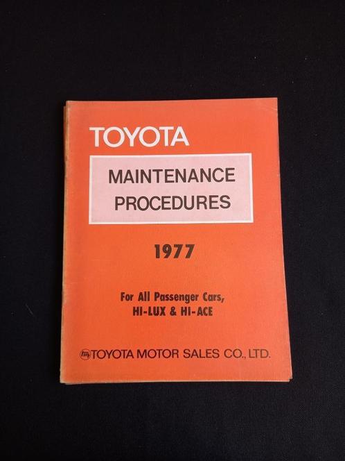 Manuel d'entretien des voitures particulières Toyota (1977), Autos : Divers, Modes d'emploi & Notices d'utilisation, Enlèvement ou Envoi