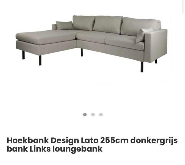 Hoekbank / hoekzetel / hoeklounge grijs, Huis en Inrichting, Zetels | Complete zithoeken, Gebruikt, Stof, Ophalen