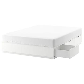 Bed + matras + topmatras 140 x 200 cm, Huis en Inrichting, Slaapkamer | Matrassen en Bedbodems, Ophalen, Tweepersoons, 140 cm