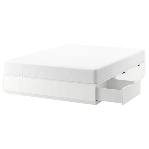 Bed + matras + topmatras 140 x 200 cm, Huis en Inrichting, Slaapkamer | Matrassen en Bedbodems, Zo goed als nieuw, Bedbodem, 140 cm