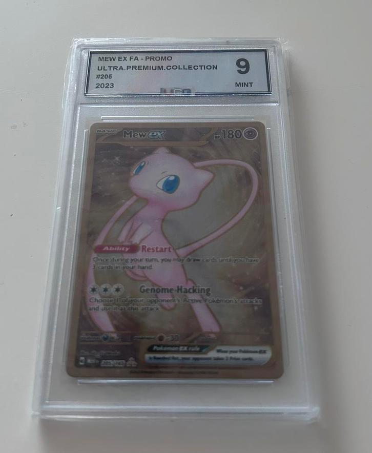 MEW EX FA - PROMO #205 UCG 9 MINT, Hobby en Vrije tijd, Verzamelkaartspellen | Pokémon, Zo goed als nieuw, Losse kaart, Verzenden