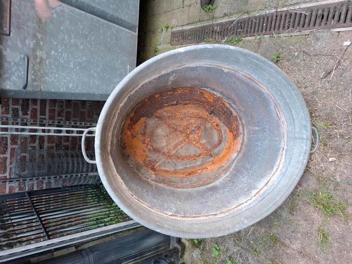 zinken kuip decoratie tuin, Tuin en Terras, Bloembakken en Plantenbakken, Gebruikt, Tuin, Ophalen