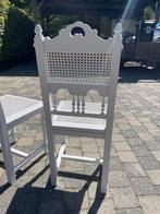 witte antieke stoelen, Huis en Inrichting, Gebruikt, Wit, Vijf, Zes of meer stoelen, Antiek