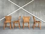 Vintage rotan eetkamerstoelen | Set van vier, Enlèvement