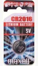 Lithium knoopcelbatterij CR2016 - 3V maxell, Nieuw, Ophalen of Verzenden